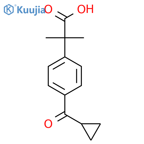 4-(Cyclopropylcarbonyl)-a,a-dimethylbenzeneacetic Acid structure