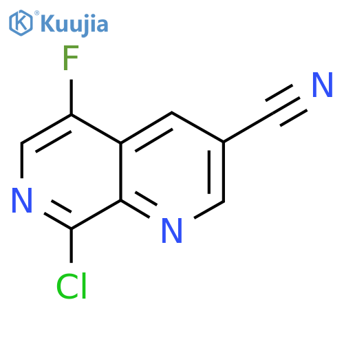 8-Chloro-5-fluoro-1,7-naphthyridine-3-carbonitrile structure