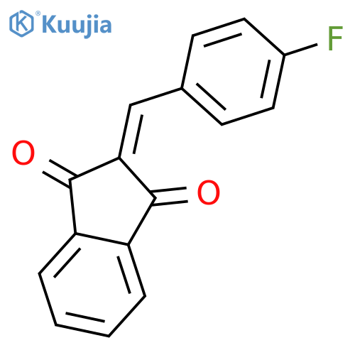2-(4-Fluorophenyl)methylene-1H-indene-1,3(2H)-dione structure