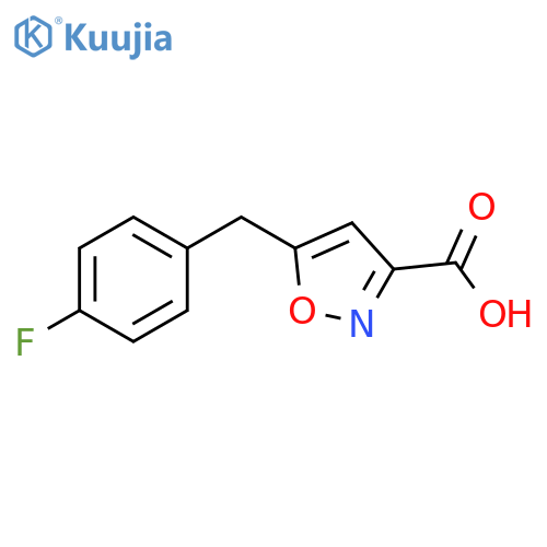 5-(4-Fluorophenyl)methyl-1,2-oxazole-3-carboxylic Acid structure