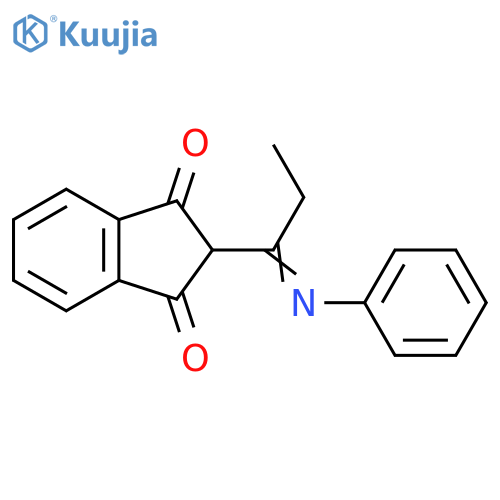 1H-Indene-1,3(2H)-dione, 2-[1-(phenylimino)propyl]- structure
