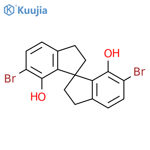 (R)-6,6'-Dibromo-2,2',3,3'-tetrahydro-1,1'-spirobi[indene]-7,7'-diol structure