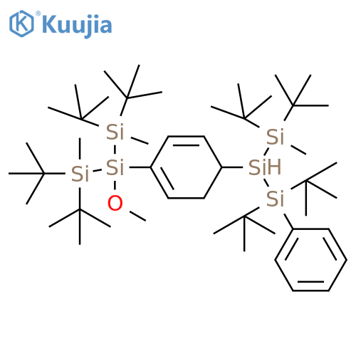 Trisilane, 2-[4-[1-[bis(1,1-dimethylethyl)methylsilyl]-2,2-bis(1,1-dimethylethyl)-2-phenyldisilanyl]-1,5-cyclohexadien-1-yl]-1,1,3,3-tetrakis(1,1-dimethylethyl)-2-methoxy-1,3-dimethyl- structure