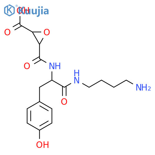 3-[[1-(4-Aminobutylamino)-3-(4-hydroxyphenyl)-1-oxopropan-2-yl]carbamoyl]oxirane-2-carboxylic acid structure