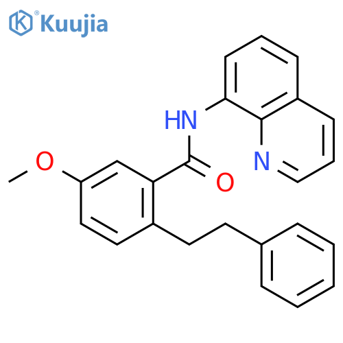 Benzamide, 5-methoxy-2-(2-phenylethyl)-N-8-quinolinyl- structure