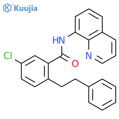 Benzamide, 5-chloro-2-(2-phenylethyl)-N-8-quinolinyl- structure