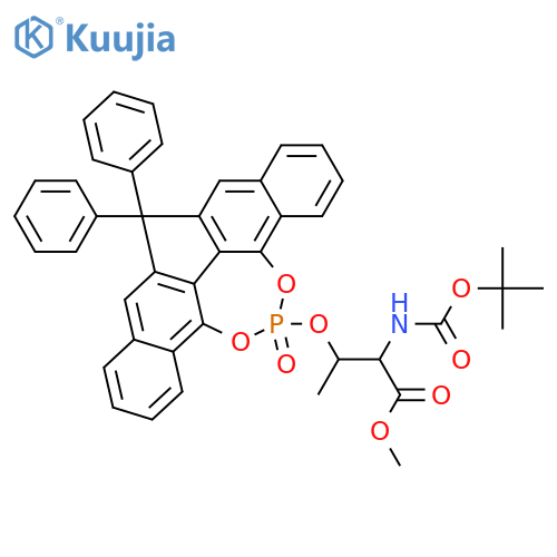 N-[(1,1-Dimethylethoxy)carbonyl]-O-[(6aS)-14-oxido-6,7-diphenyldinaphtho[1,2-d:2′,1′-f][1,3,2]dioxaphosphepin-14-yl]-L-threonine methyl ester structure