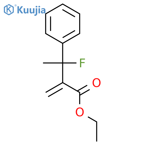 Benzenepropanoic acid, β-fluoro-β-methyl-α-methylene-, ethyl ester structure