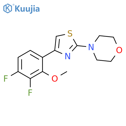 4-4-(3,4-difluoro-2-methoxyphenyl)-1,3-thiazol-2-ylmorpholine structure