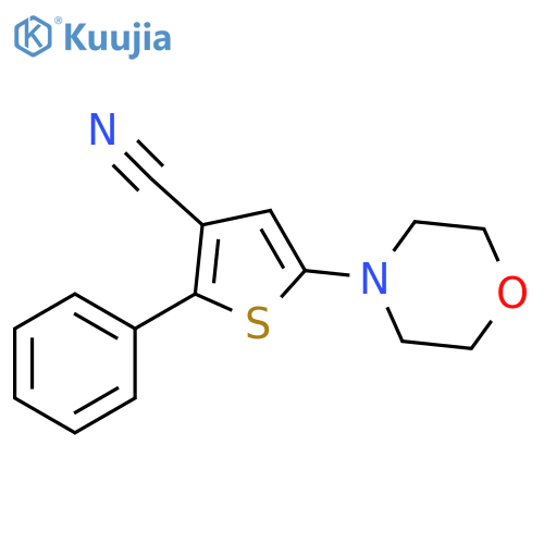 5-(morpholin-4-yl)-2-phenylthiophene-3-carbonitrile structure