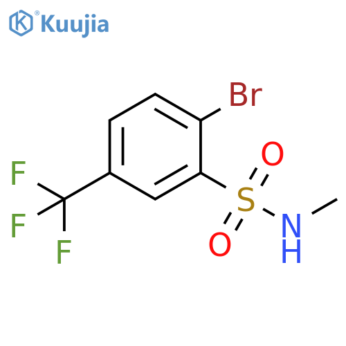 2-bromo-N-methyl-5-(trifluoromethyl)benzene-1-sulfonamide structure