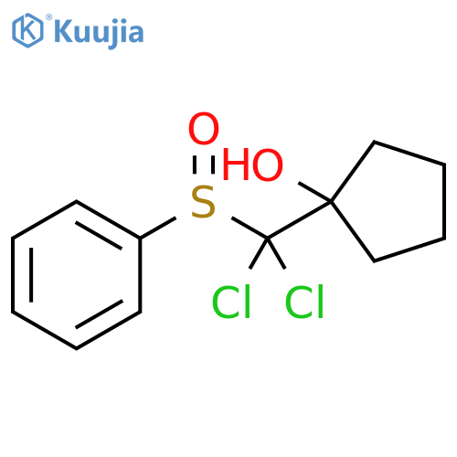 Cyclopentanol, 1-[dichloro(phenylsulfinyl)methyl]- structure