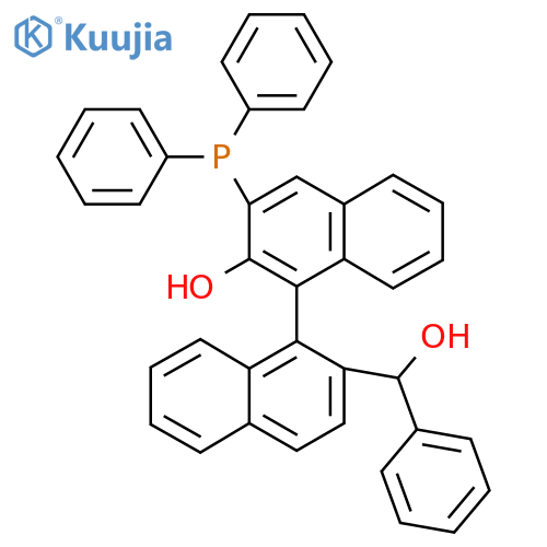 (R)-2-Hydroxy-3-(diphenylphosphino)-2'-[(S)-hydroxy(phenyl)methyl]-[1,1'-binaphthalene] structure