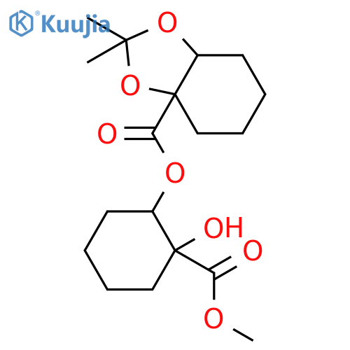 1,3-Benzodioxole-3a(4H)-carboxylic acid, tetrahydro-2,2-dimethyl-, (1R,2S)-2-hydroxy-2-(methoxycarbonyl)cyclohexyl ester, (3aS,7aR)- structure
