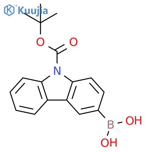 (9-(tert-Butoxycarbonyl)-9H-carbazol-3-yl)boronic acid structure