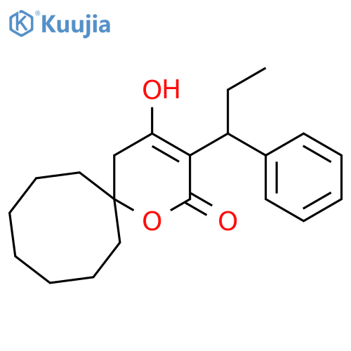 1-Oxaspiro[5.7]tridec-3-en-2-one, 4-hydroxy-3-(1-phenylpropyl)- structure