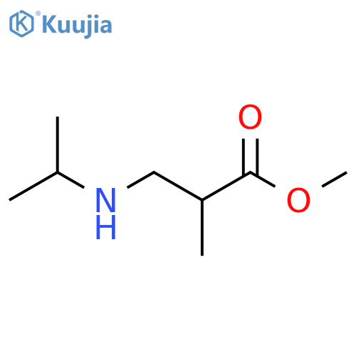 Propanoic acid, 2-methyl-3-[(1-methylethyl)amino]-, methyl ester structure