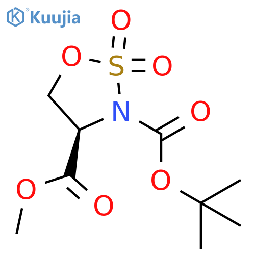 3-tert-butyl 4-methyl (4R)-2,2-dioxo-1,2lambda6,3-oxathiazolidine-3,4-dicarboxylate structure
