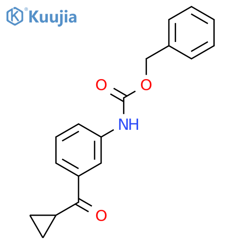 benzyl N-(3-cyclopropanecarbonylphenyl)carbamate structure