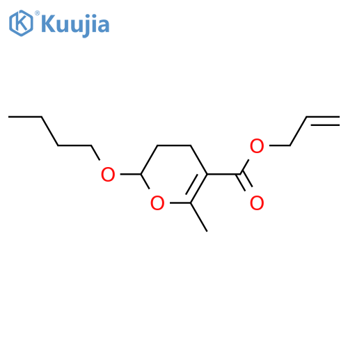 2H-Pyran-5-carboxylic acid, 2-butoxy-3,4-dihydro-6-methyl-, 2-propen-1-yl ester structure