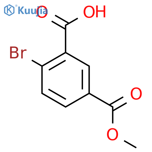 2-Bromo-5-(methoxycarbonyl)benzoic acid structure