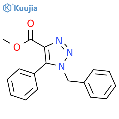 1H-1,2,3-Triazole-4-carboxylic acid, 5-phenyl-1-(phenylmethyl)-, methyl ester structure