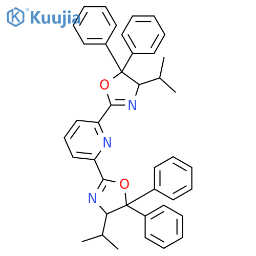 2,6-Bis(4S)-4,5-dihydro-4-(1-methylethyl)-5,5-diphenyl-2-oxazolylpyridine structure