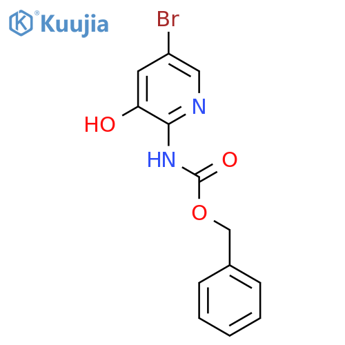 benzyl N-(5-bromo-3-hydroxypyridin-2-yl)carbamate structure