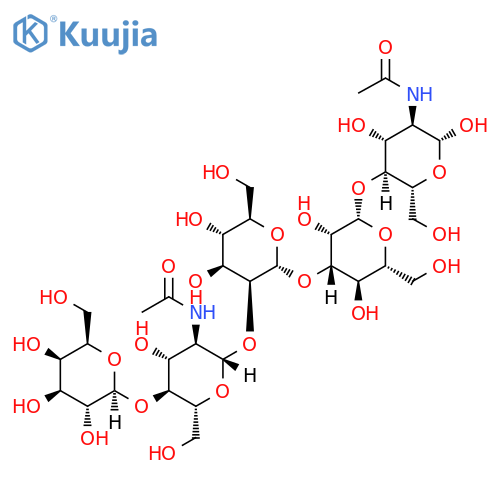 O-β-D-Galactopyranosyl-(1→4)-O-2-(acetylamino)-2-deoxy-β-D-glucopyranosyl-(1→2)-O-α-D-mannopyranosyl-(1→3)-O-β-D-mannopyranosyl-(1→4)-2-(acetylamino)-2-deoxy-β-D-glucopyranose structure