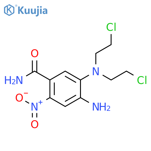 Benzamide, 4-amino-5-[bis(2-chloroethyl)amino]-2-nitro- structure
