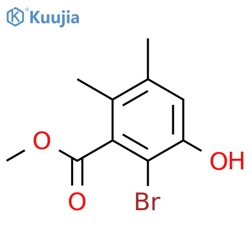 Benzoic acid, 2-bromo-3-hydroxy-5,6-dimethyl-, methyl ester structure