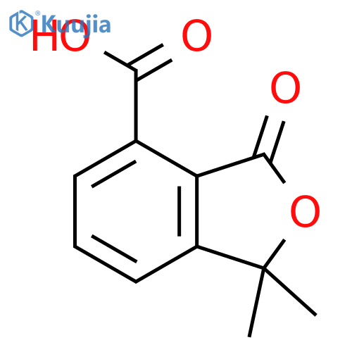 1,1-dimethyl-3-oxo-1,3-dihydro-2-benzofuran-4-carboxylic acid structure