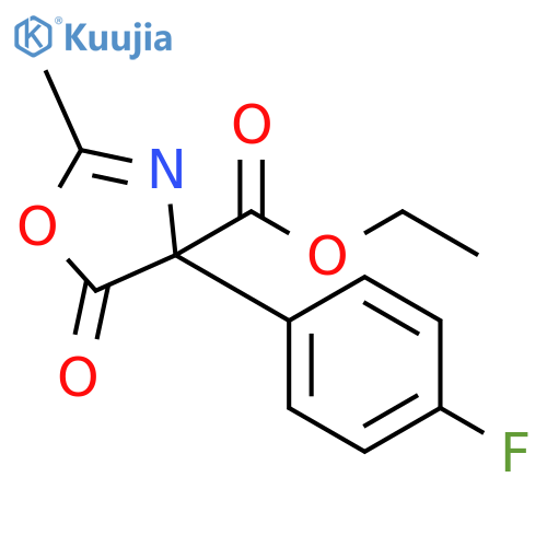 4-Oxazolecarboxylic acid, 4-(4-fluorophenyl)-4,5-dihydro-2-methyl-5-oxo-, ethyl ester structure