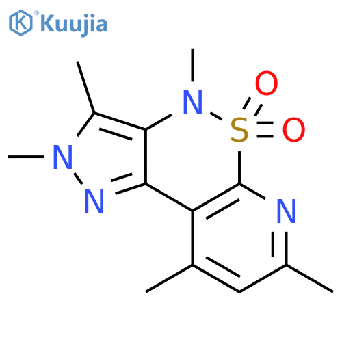 Pyrazolo[4,3-c]pyrido[3,2-e][1,2]thiazine,2,4-dihydro-2,3,4,7,9-pentamethyl-, 5,5-dioxide structure