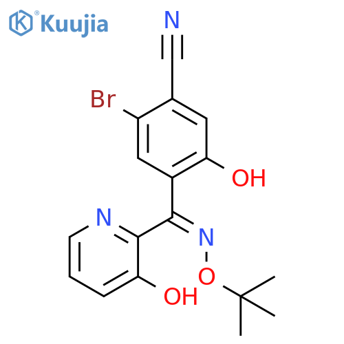 Benzonitrile, 2-bromo-4-[[(1,1-dimethylethoxy)imino](3-hydroxy-2-pyridinyl)methyl]-5-hydroxy-, (Z)- (9CI) structure