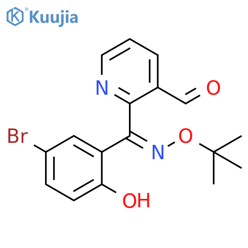 3-Pyridinecarboxaldehyde, 2-[(5-bromo-2-hydroxyphenyl)[(1,1-dimethylethoxy)imino]methyl]-, (Z)- (9CI) structure