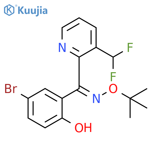 Methanone, (5-bromo-2-hydroxyphenyl)[3-(difluoromethyl)-2-pyridinyl]-, O-(1,1-dimethylethyl)oxime, (1Z)- structure