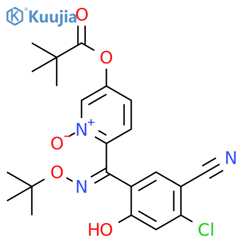 Propanoic acid, 2,2-dimethyl-, 6-[(4-chloro-5-cyano-2-hydroxyphenyl)[(1,1-dimethylethoxy)imino]methyl]-1-oxido-3-pyridinyl ester, (Z)- (9CI) structure