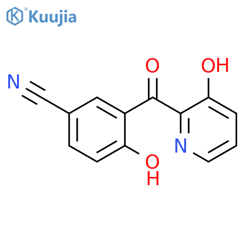 Benzonitrile, 4-hydroxy-3-[(3-hydroxy-2-pyridinyl)carbonyl]- structure