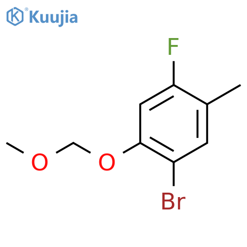 Benzene, 1-bromo-4-fluoro-2-(methoxymethoxy)-5-methyl- structure