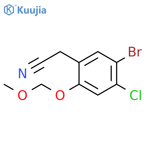 Benzeneacetonitrile, 5-bromo-4-chloro-2-(methoxymethoxy)- structure