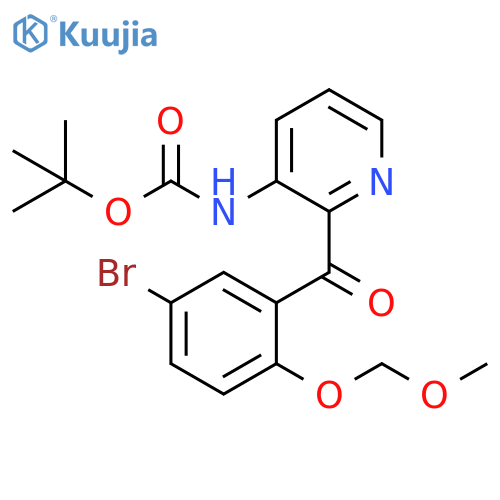 Carbamic acid, [2-[5-bromo-2-(methoxymethoxy)benzoyl]-3-pyridinyl]-, 1,1-dimethylethyl ester (9CI) structure