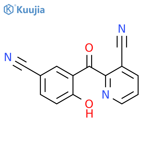 3-Pyridinecarbonitrile, 2-(5-cyano-2-hydroxybenzoyl)- structure
