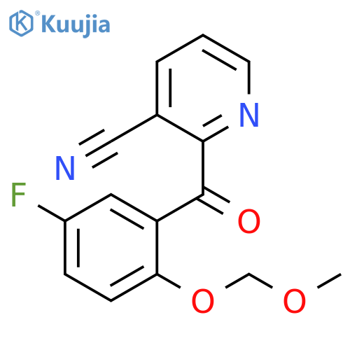 3-Pyridinecarbonitrile, 2-[5-fluoro-2-(methoxymethoxy)benzoyl]- structure
