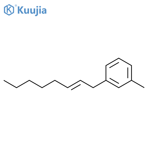 Benzene, 1-methyl-3-(2E)-2-octenyl- structure