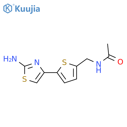 N-{5-(2-Amino-1,3-thiazol-4-yl)thiophen-2-ylmethyl}acetamide structure