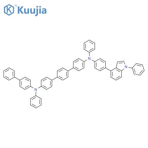 [1,1':4',1''-Terphenyl]-4,4''-diamine, N-[1,1'-biphenyl]-4-yl-N4,N4''-diphenyl-N4''-[4-(1-phenyl-1H-indol-4-yl)phenyl]- structure