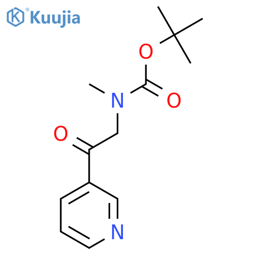 Carbamic acid, N-methyl-N-[2-oxo-2-(3-pyridinyl)ethyl]-, 1,1-dimethylethyl ester structure