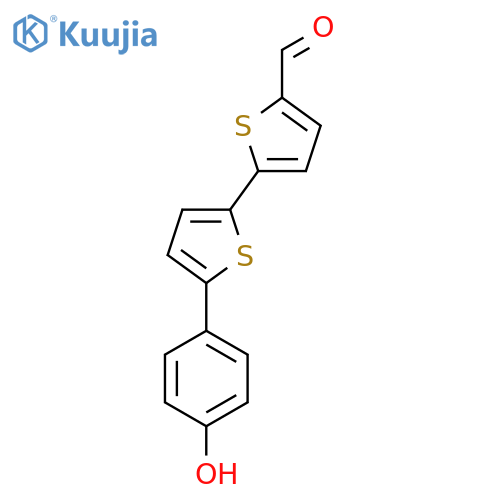5'-(4-Hydroxyphenyl)-2,2'-bithiophene-5-carbaldehyde structure