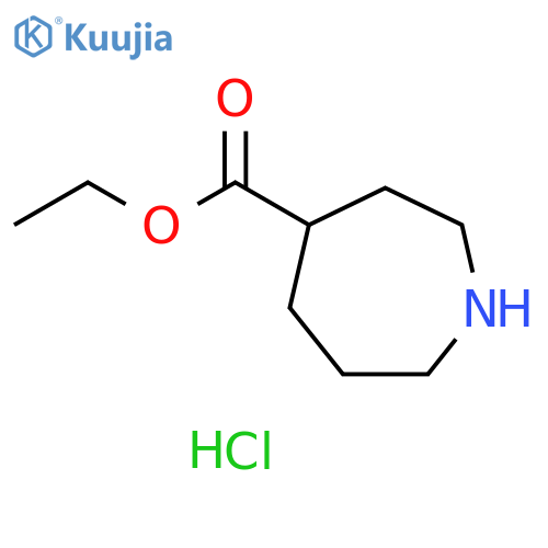 1H-Azepine-4-carboxylic acid, hexahydro-, ethyl ester, hydrochloride (1:1) structure
